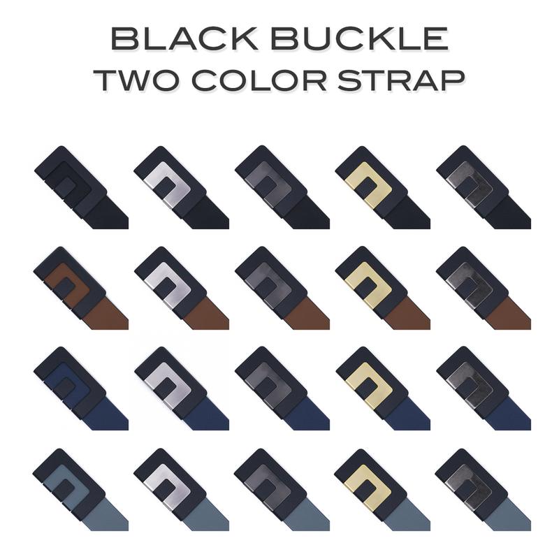 NEW MIN BELT　|　カスタマイズ ベルト メンズ 紳士【BLACK】BUCKLE リバーシブルストラップ  コンプリートセット
