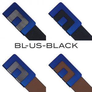 スライドショーNEW MIN BELT　|　カスタマイズ ベルト メンズ 紳士【BLUE】BUCKLE リバーシブルストラップ  コンプリートセットの画像を開く
